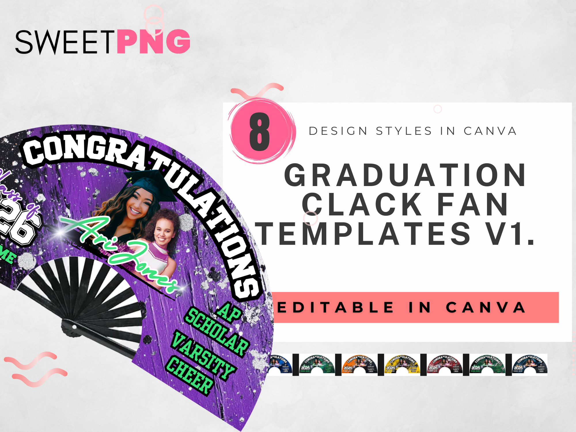Graduation Clack Fan Template Bundle V1