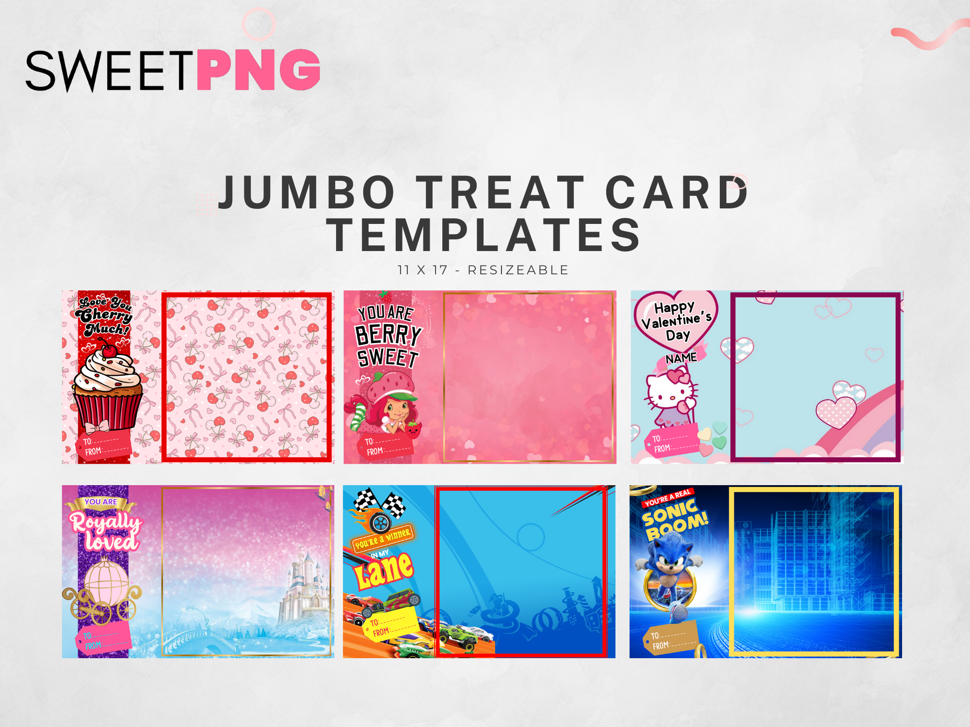 Jumbo Treat Card Template Bundle