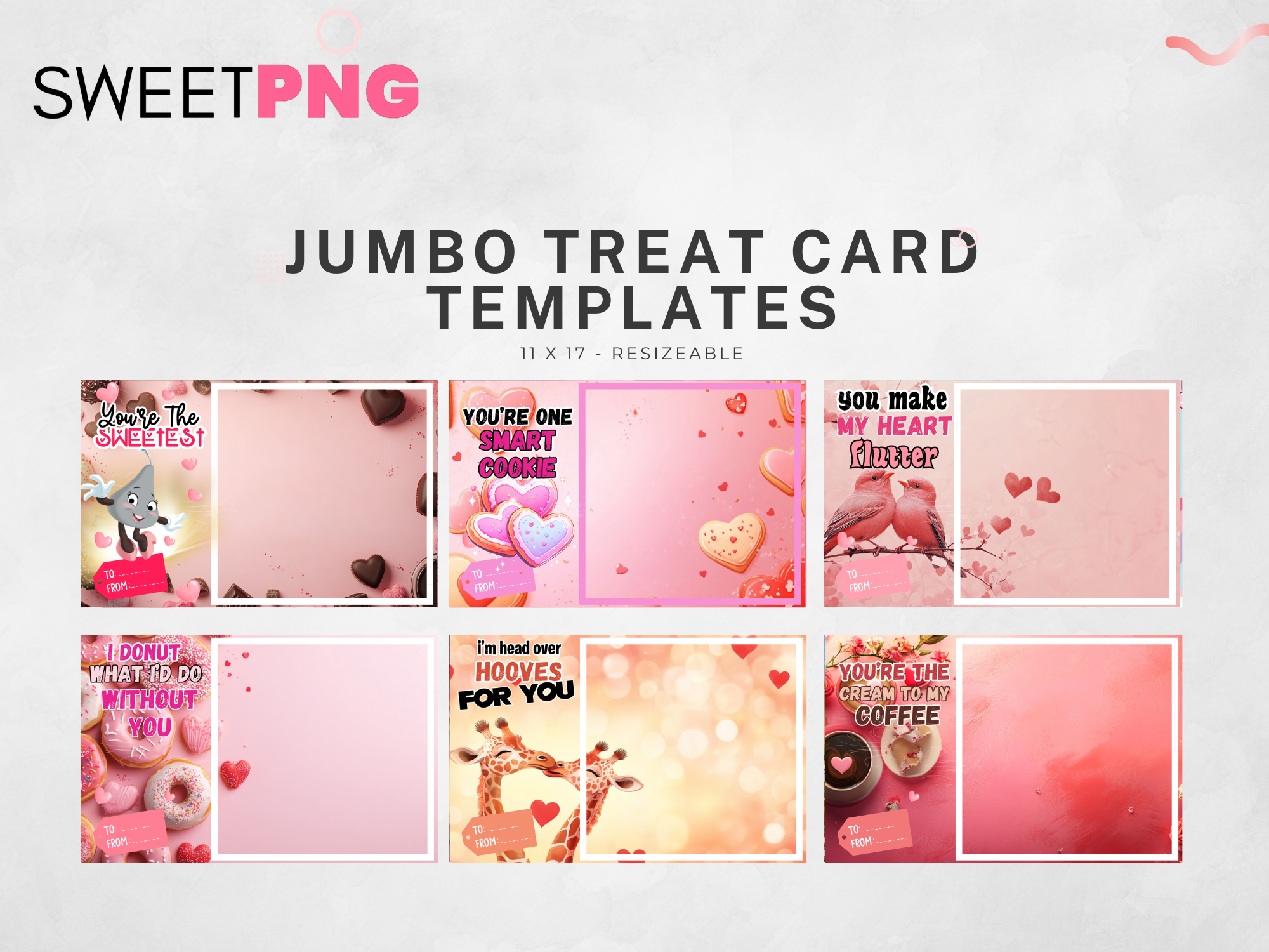 Jumbo Treat Card Template Bundle
