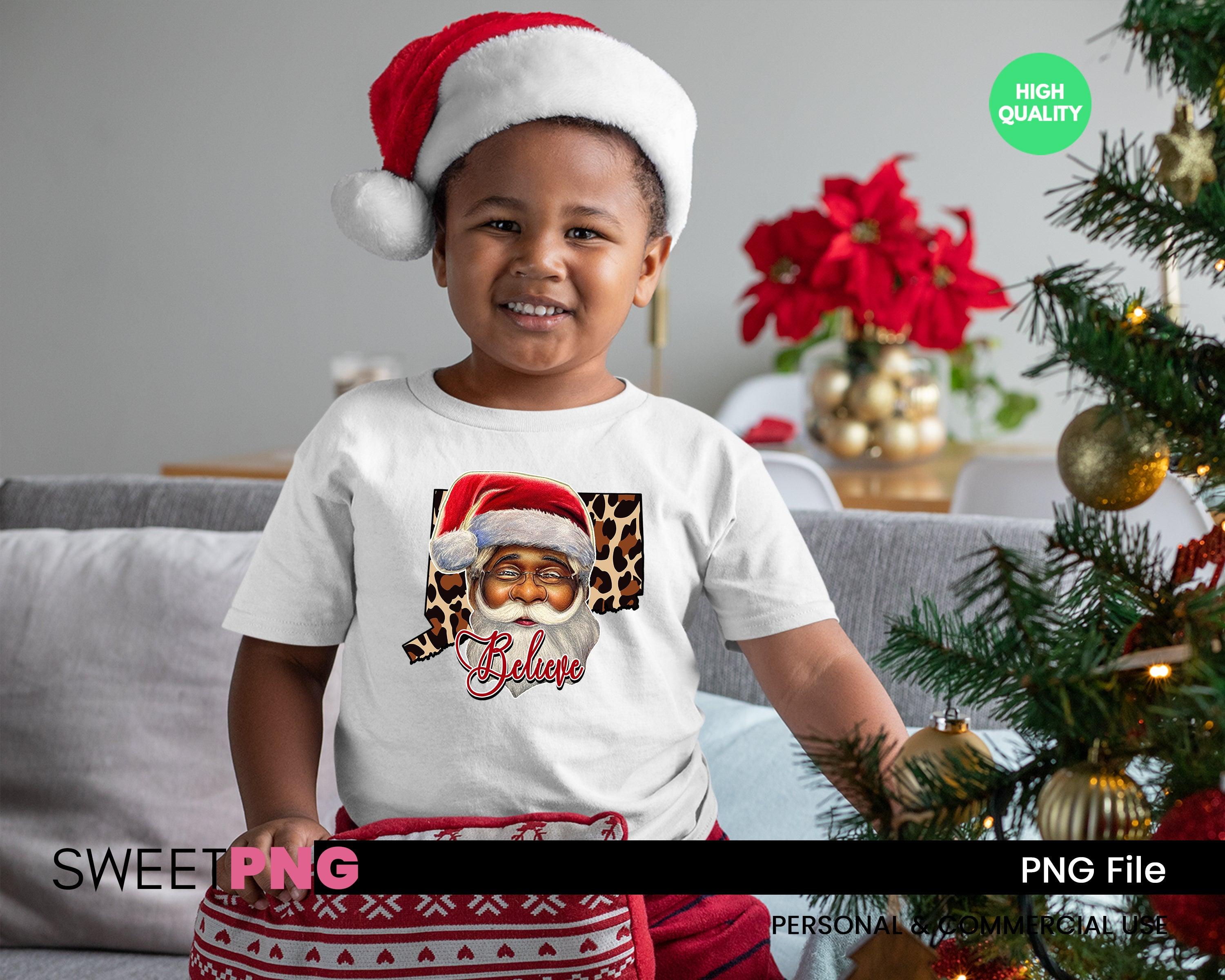 Believe African American Santa Claus Connecticut - SweetPNG Designs