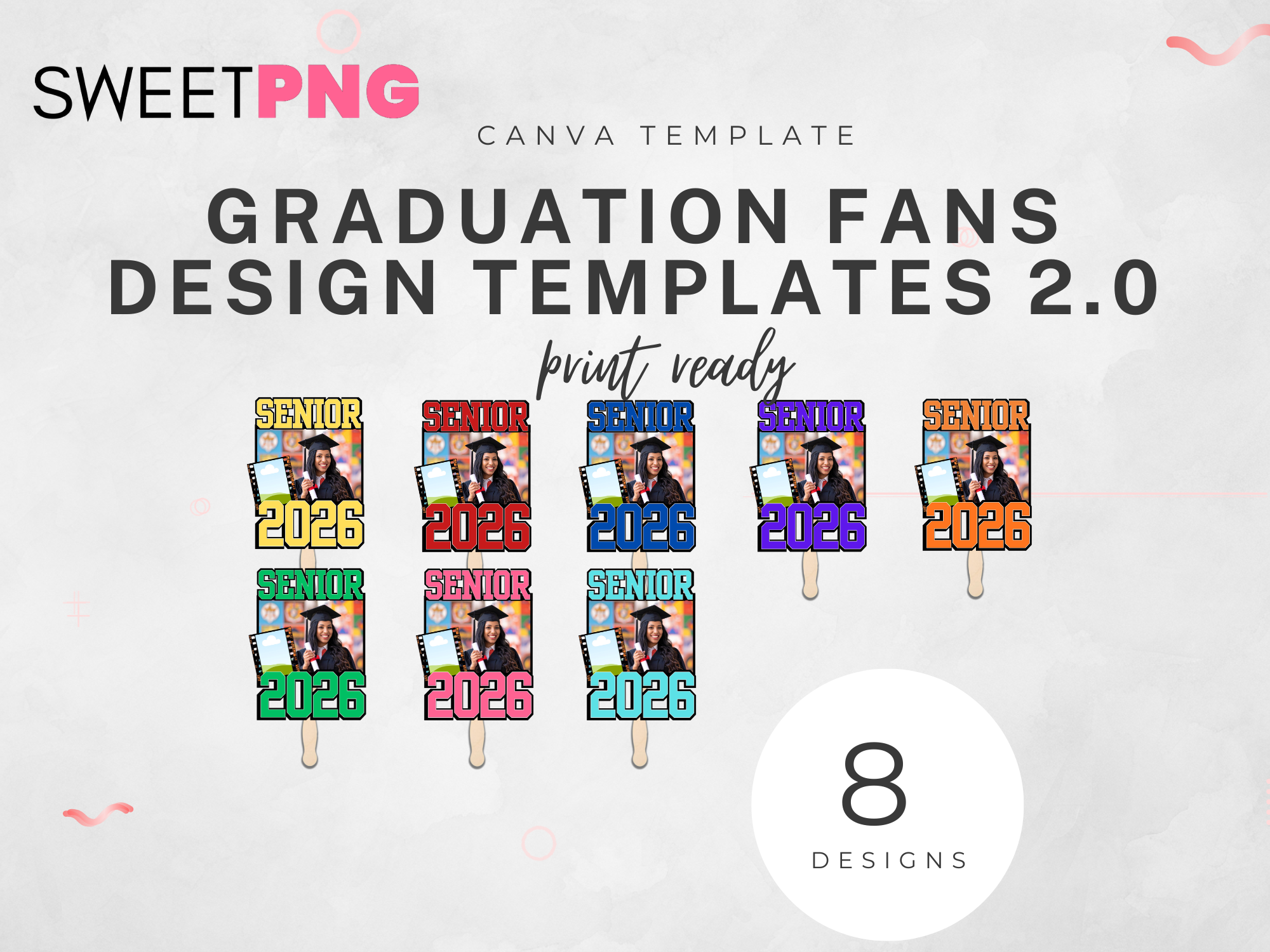 Graduation Fan With Filmstrip Design Bundle