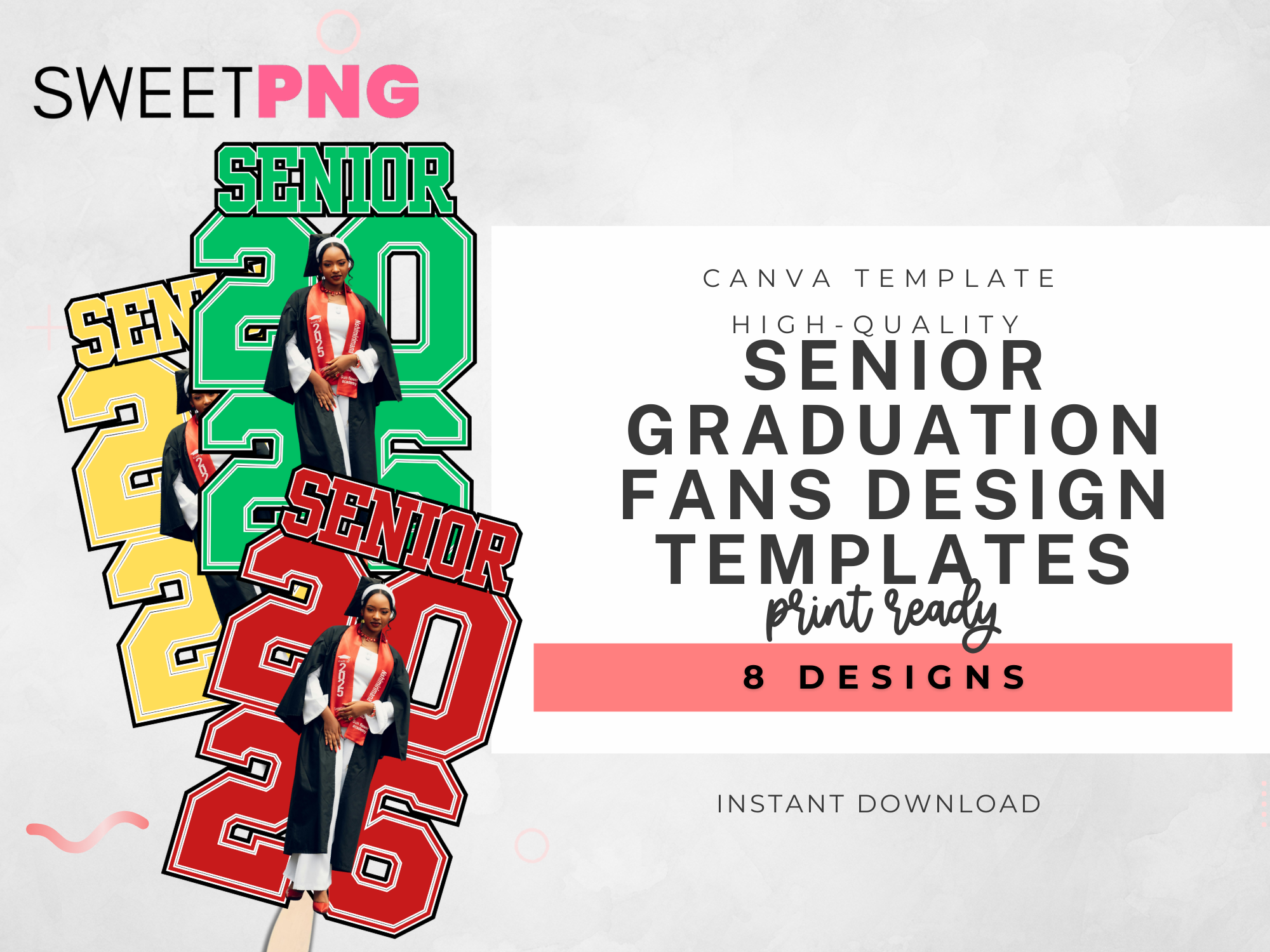 Graduation Fan Senior Design Bundle
