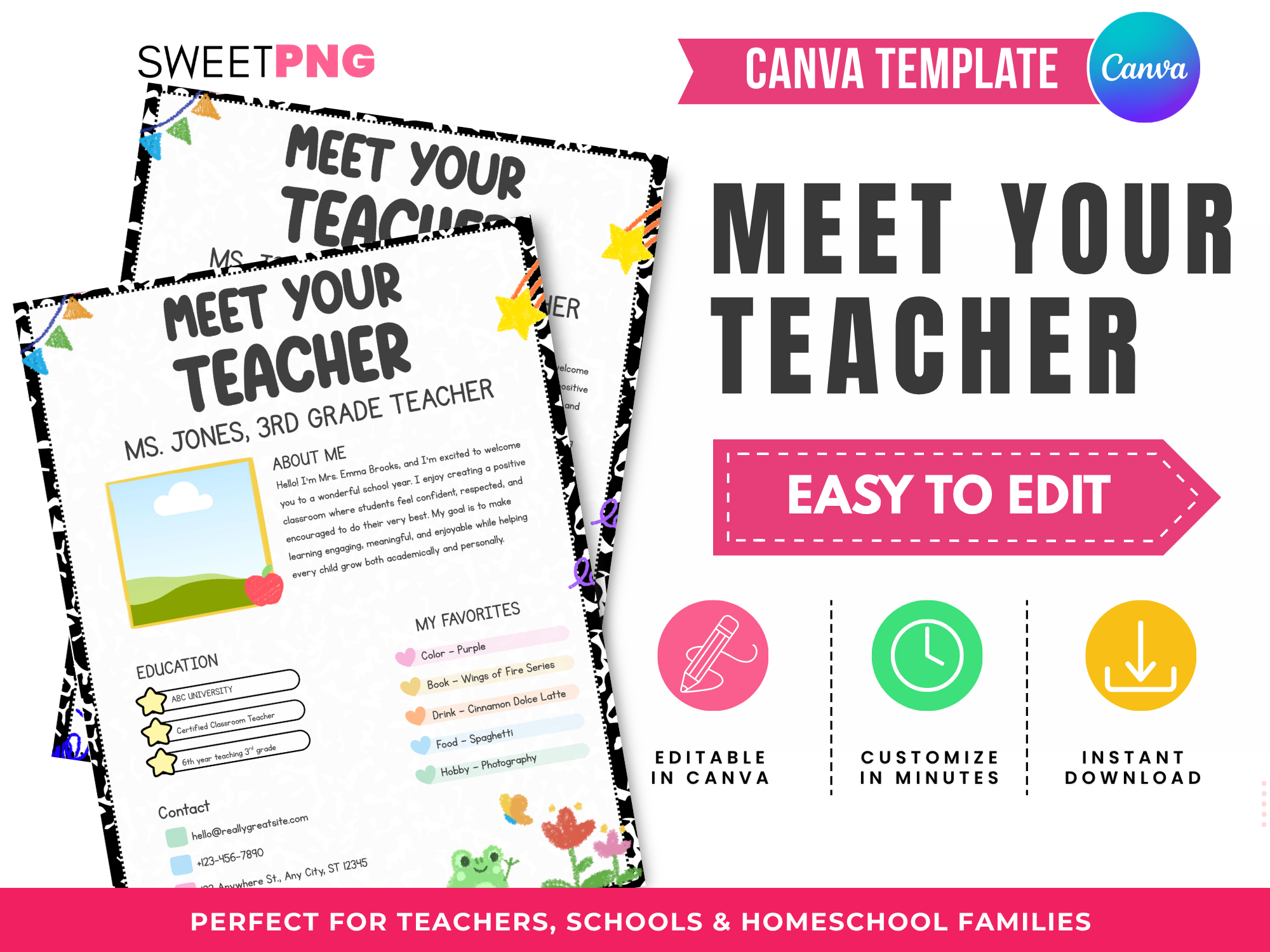 Meet Your Teacher Canva Template