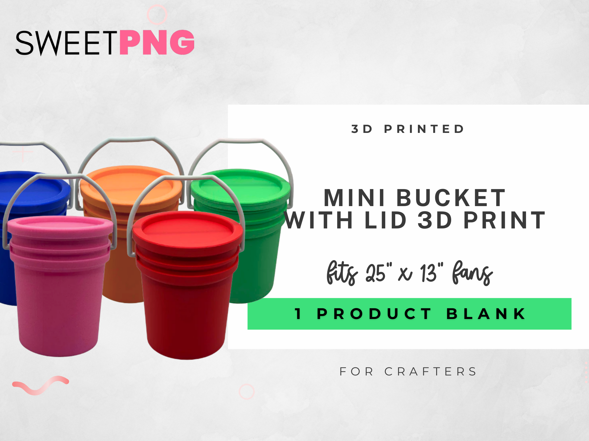 Mini Bucket With Lid 3D Print