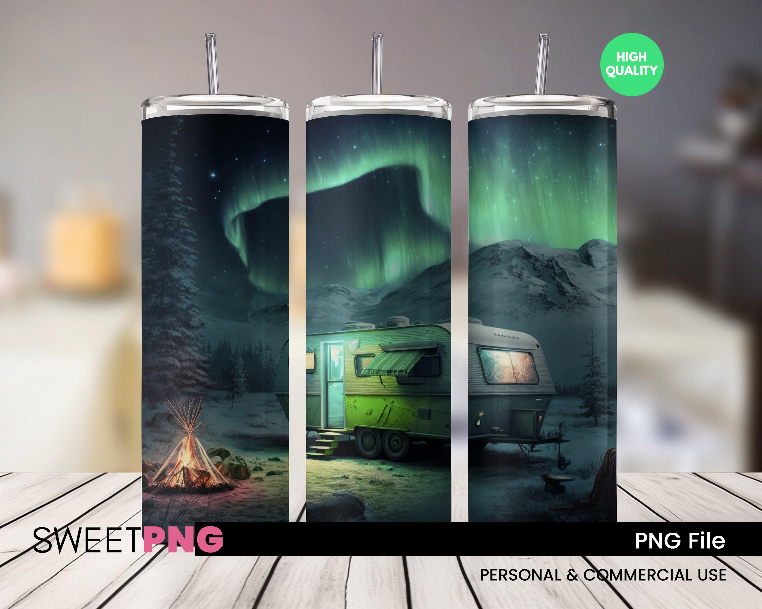 Camping Tumbler Wrap Graphic by RGBeeArtHive · Creative Fabrica