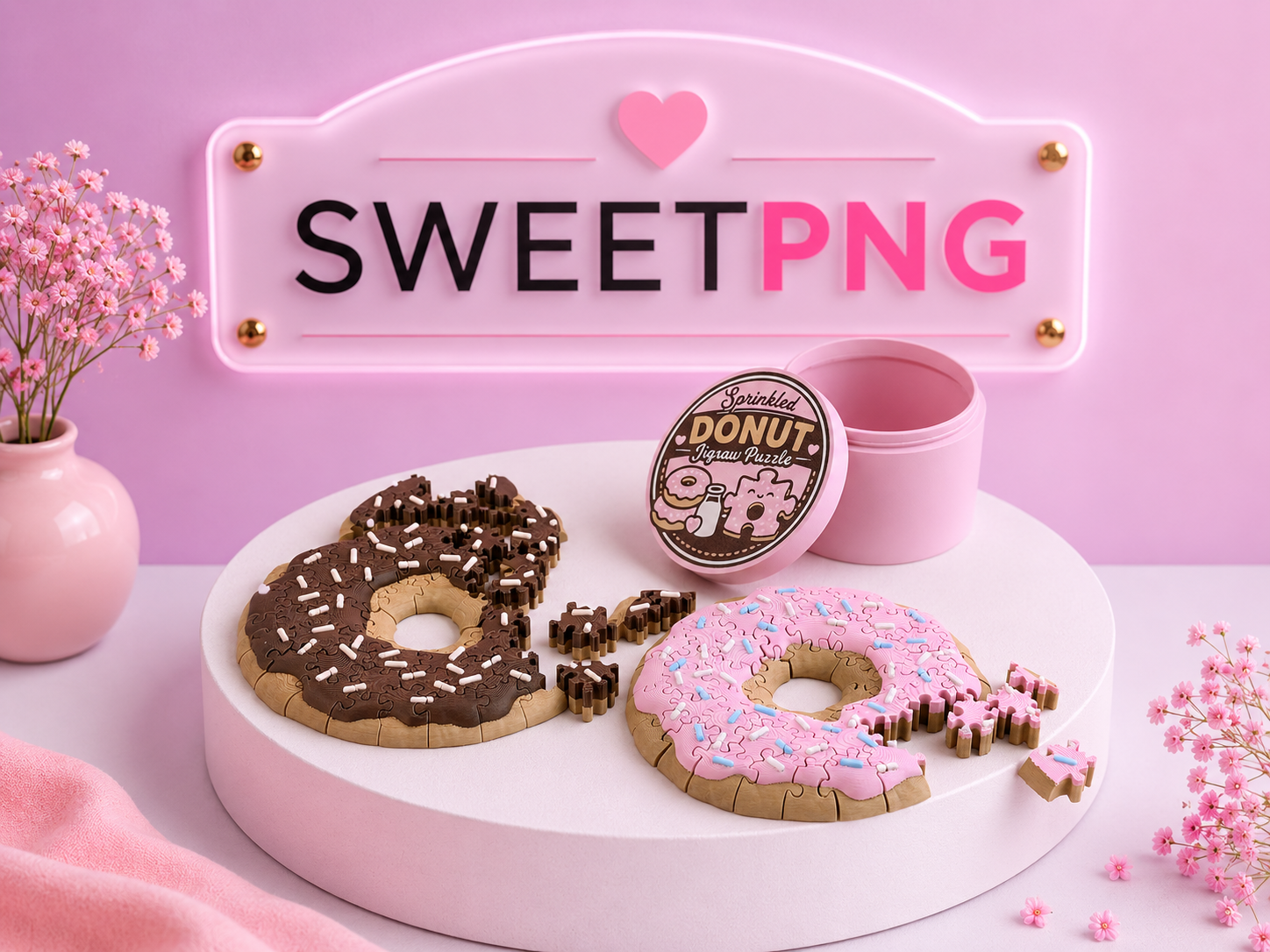 Sprinkle Donut Jigsaw Puzzle